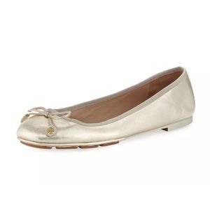 Tory Burch Laila Metallic Driver Ballet Flat
